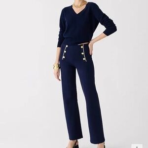 J Crew Delaney full length sailor sweater pants